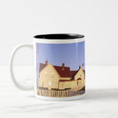 Nobska Lighthouse, Woods Hole, Massachusetts Zweifarbige Tasse (Links)