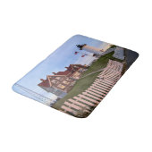 Nobska Point Lighthouse, Cape Cod Massachusetts Badematte (Schrägansicht)