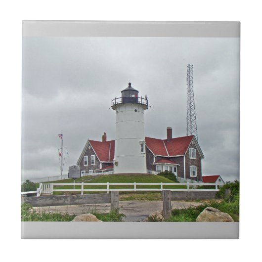 Nobska Point Lighthouse Fliese (Vorderseite)