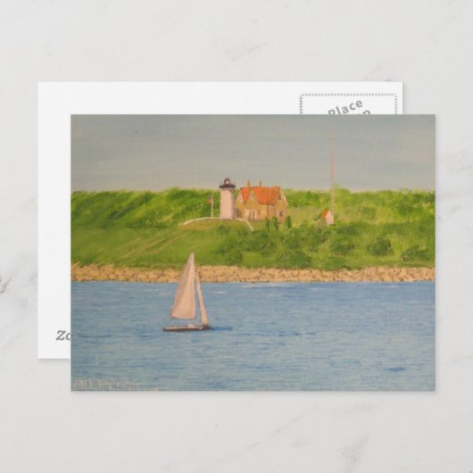 Nobska Point Lighthouse II Postkarte (Vorne/Hinten)