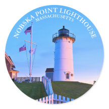 Nobska Point Lighthouse Massachusett Sticker