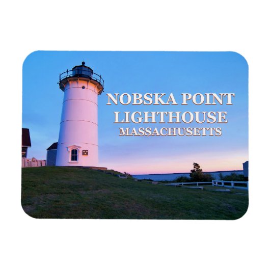 Nobska Point Lighthouse Massachusetts Foto Magnet (Horizontal)
