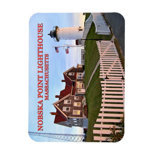 Nobska Point Lighthouse Massachusetts Foto Magnet (Vertikal)
