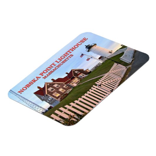 Nobska Point Lighthouse Massachusetts Foto Magnet (Linke Seite)