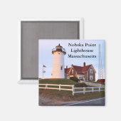 Nobska Point Lighthouse, Massachusetts Magnet (Vorderseite/Rückseite)