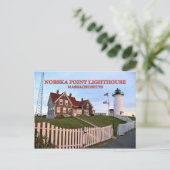 Nobska Point Lighthouse, Massachusetts Postcard Postkarte (Stehend Vorderseite)