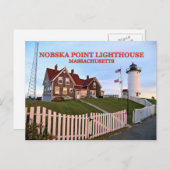 Nobska Point Lighthouse, Massachusetts Postcard Postkarte (Vorne/Hinten)
