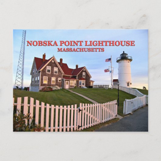 Nobska Point Lighthouse, Massachusetts Postcard Postkarte (Vorderseite)