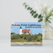 Nobska Point Lighthouse, Massachusetts Postcard Postkarte (Stehend Vorderseite)