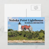 Nobska Point Lighthouse, Massachusetts Postcard Postkarte (Vorne/Hinten)