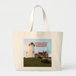 Nobska Point Lighthouse, Massachusetts Tote Bag Jumbo Stoffbeutel