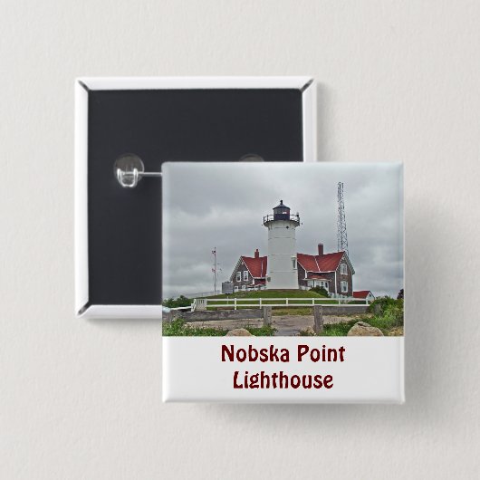 Nobska Point Lighthouse Series Button (Vorne & Hinten)