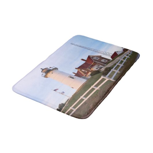 Nobska Punkt-Leuchtturm, Cape Cod Massachusetts Badematte (Schrägansicht)