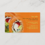 Nobu Gourmet Sushi Catering Visitenkarte (Rückseite)