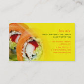 Nobu Gourmet Sushi Catering Visitenkarte (Rückseite)