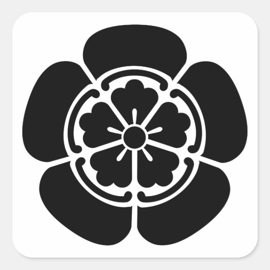 Nobunaga Oda Quadratischer Aufkleber (Vorderseite)