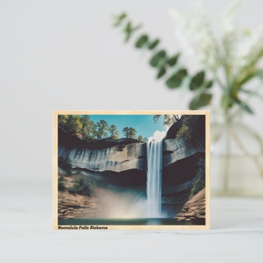 Noccalula Falls Alabama Vintage Reise Postkarte (Stehend Vorderseite)