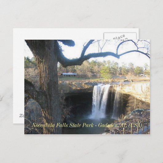 "Noccalula Falls" - Gadsden, AL (1) Postkarte (Vorne/Hinten)