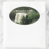 Noccalula Falls, Gadsden, Alabama Ovaler Aufkleber (Tasche)