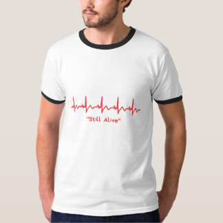 Noch am Leben – Minimales Herzschlag-Design mit sc T-Shirt