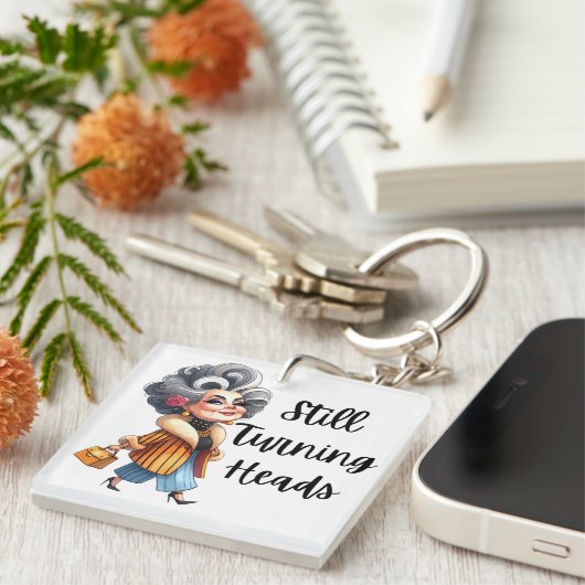 Noch drehende Köpfe Schlüsselanhänger (Vorderseite rechts)