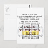 NOCH EIN BIER, BITTE BITTE Bierdrucke mit Spaß Postkarte (Vorne/Hinten)