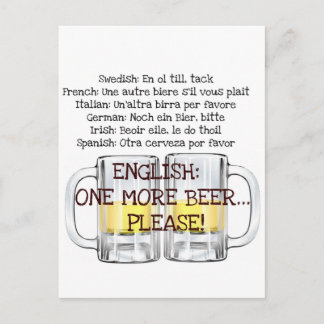 NOCH EIN BIER, BITTE BITTE Bierdrucke mit Spaß Postkarte