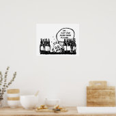 noch ein Bier, cooler betrunkener Cartoon Poster (Küche)