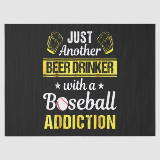 Noch ein Bier mit Baseball Seidenpapier (Vorderseite)