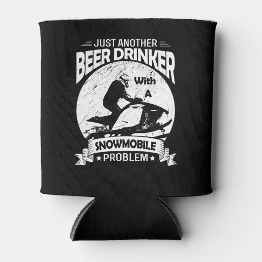 Noch ein Bier mit Schneemobil Dosenkühler (Vorderseite)
