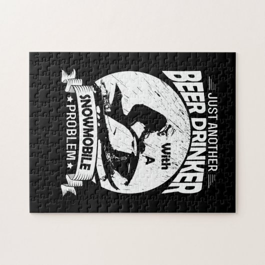 Noch ein Bier mit Schneemobil Puzzle (Horizontal)