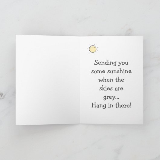 Noch ein Chemo Down! Niedliche Krebsunterstützungs Karte (Innenseite)