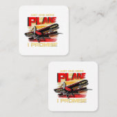 Noch ein Flugzeug, das ich verspreche Quadratische Visitenkarte (Vorne/Hinten)