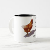 Noch ein Frühlings-Huhn: Fertigen Sie für Alter Zweifarbige Tasse (Vorderseite Links)