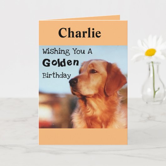 Noch ein Geburtstag? Golden Years Retriever Card Karte (Kleine Pflanze)