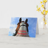Noch ein Geburtstag? Grußkarte "Funny Horse" Karte (Gelbe Blume)