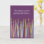 Noch ein Geburtstag, zu viele Kerzen Karte (Gelbe Blume)