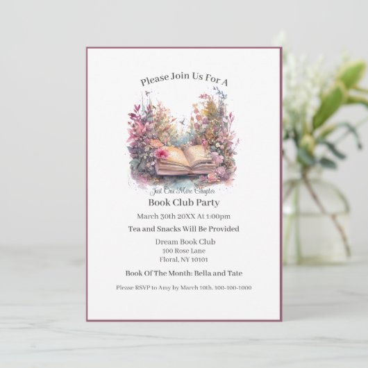 Noch ein Kapitel - Club buchen Einladung (Stehend Vorderseite)