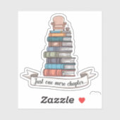 Noch ein Kapitel - Cosy Book Lover Design Aufkleber (Blatt)