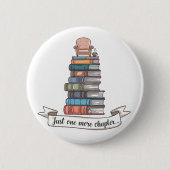 Noch ein Kapitel - Cosy Book Lover Design Button (Vorderseite)