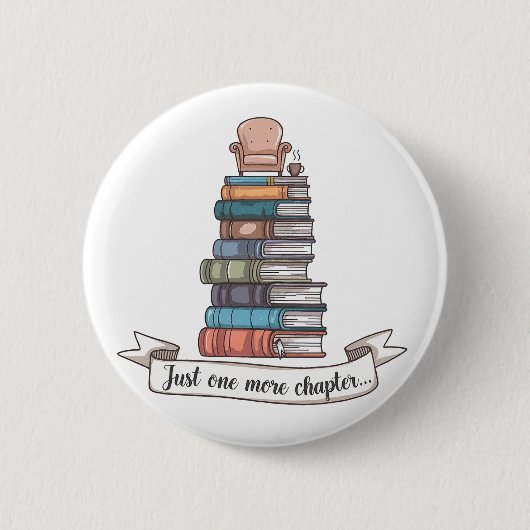 Noch ein Kapitel - Cosy Book Lover Design Button (Vorderseite)