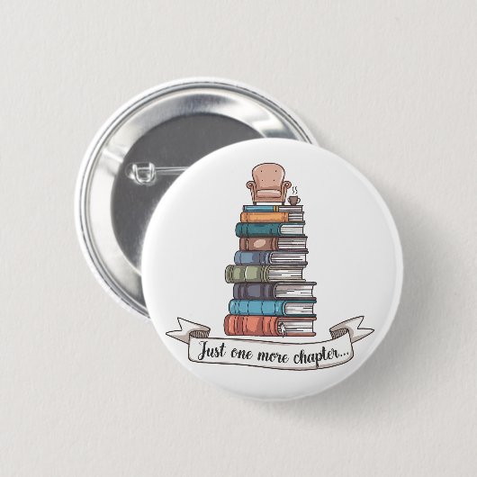 Noch ein Kapitel - Cosy Book Lover Design Button (Vorne & Hinten)