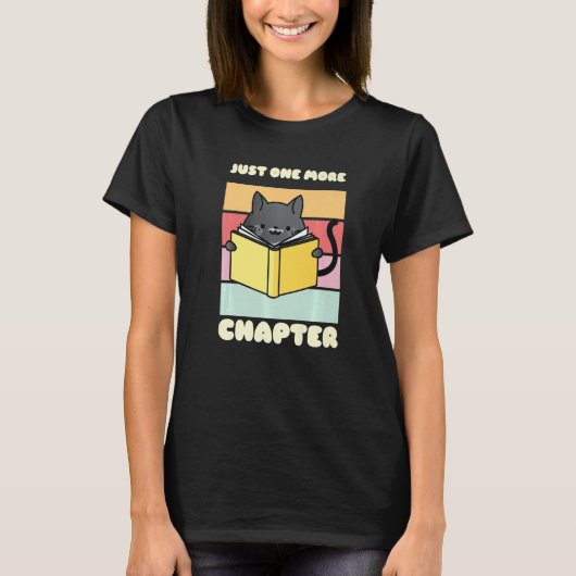Noch ein Kapitel Funny Cat Reading Book for B T-Shirt (Vorderseite)