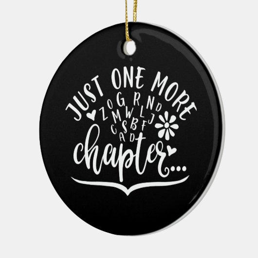 Noch ein Kapitel. Funny Reading Design Keramik Ornament (Links)