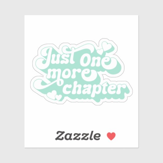 Noch ein Kapitel Groovy Retro Zitat Minztext Aufkleber (Blatt)