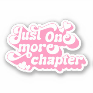 Noch ein Kapitel Groovy Retro Zitat rosa Text Aufkleber