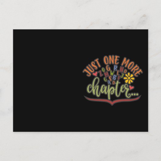 Noch ein Kapitel. Lesen ist mein Ding Postkarte (Vorderseite)