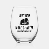 Noch ein Kapitel Personalisierter Name des Buchklu Weinglas Ohne Stiel (Vorderseite)