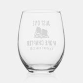 Noch ein Kapitel Personalisierter Name des Buchklu Weinglas Ohne Stiel (Rückseite)