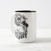 Noch ein Kapitel Skelettleser Funny Zweifarbige Tasse (Vorderseite Links)